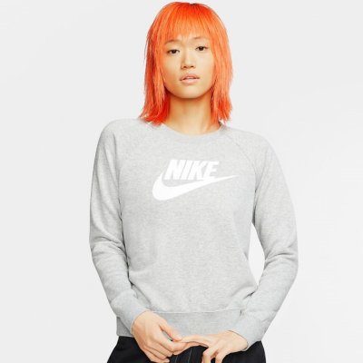 Nike W NSW essential Crew Fleece HBR melange šedá – Zboží Mobilmania