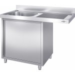 G.Gastro Dřezová skříňka k myčce - 1200x700 mm - s 1 dřezem vlevo - 13222 – Zboží Dáma