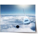 Sablio Plakát Letadlo v oblacích - 90x60 cm – Zbozi.Blesk.cz