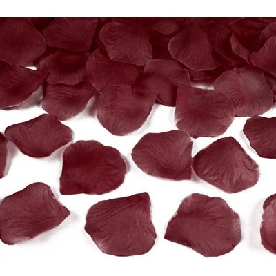 Okvětní lístky růží textilní bordó 100ks – Zboží Mobilmania