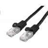 síťový kabel C-TECH CB-PP6-2BK patch, Cat6, UTP, 2m, černý