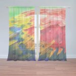 Záclony Barevné peří 2: 2 ks - 150x250 cm - Sablio – Hledejceny.cz