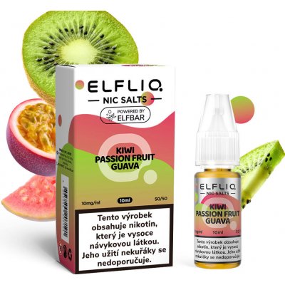ELF LIQ Kiwi Passionfruit Guava 10 ml 10 mg – Zboží Dáma
