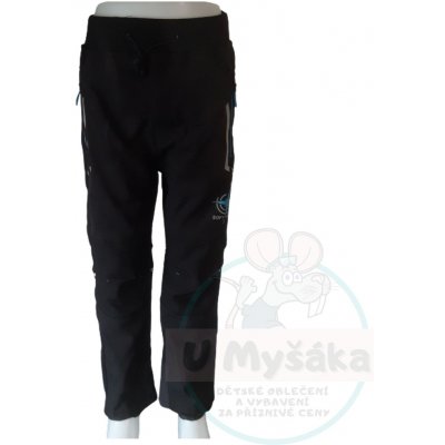 Kugo HK1669 Kalhoty softshellové černá s modrou – Zboží Mobilmania