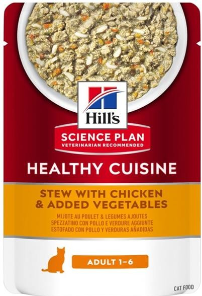 Hill\'s Science Plan Feline Adult Chicken & Veg stew 12 x 80 g