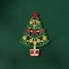 Brož Éternelle vánoční brož se zirkony Christmas Tree 6 vánoční stromeček B2338-XR2353256 zlatá