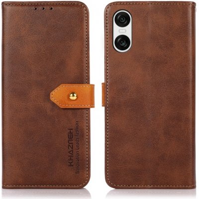 KHAZNEH 77134 KHAZNEH DUAL-COLOR Peněženkový kryt pro Sony Xperia 10 VI hnědý – Zboží Živě