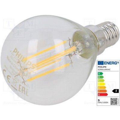 Philips 8718699763152 žárovka LED teple bílá E14 230VAC 470lm P 4,3W 2700K – Zboží Mobilmania