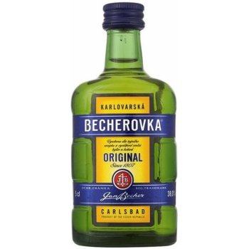 od 44 láhev) (holá 0,05 l Becherovka Kč 38%