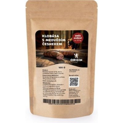 Origin Line Kořenicí směs bez soli Klobása s medvědím česnekem 100 g – Zboží Dáma