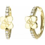 Guess Nadčasové pozlacené kruhy s krystaly Wild Flower JUBE05508JWYGT/U – Zboží Dáma