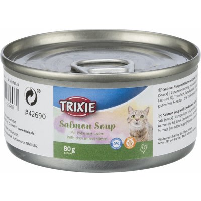 TRIXIE Salmon Soup kuře & losos tekutý pamlsek pro kočky 80 g – Zboží Mobilmania