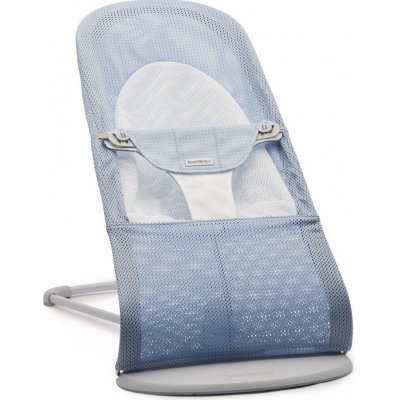 BabyBjörn Lehátko Balance Soft Sky Blue/White mesh světlá konstrukce – Sleviste.cz