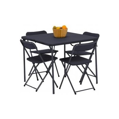 Vango DORNOCH TABLE AND CHAIRS SET black Černá – Sleviste.cz