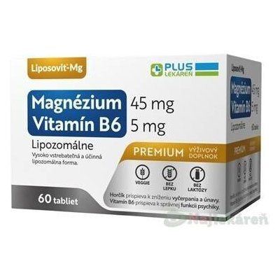 Plus Lekáreň lipozomální hořčík + vitamín B6 60 tablet – Hledejceny.cz