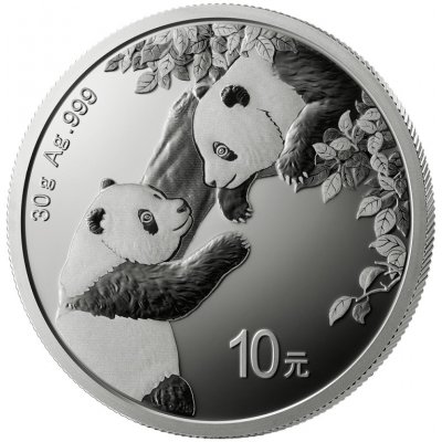 China Mint stříbrná mince Panda 30 g