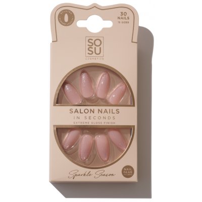 SOSU Cosmetics Salon Nails umělé nehty odstín Sparkle Season 30 ks – Sleviste.cz