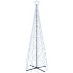 vidaXL LED vánoční stromek ve tvaru kužele studená bílá 500 LED 100x300 cm – Sleviste.cz