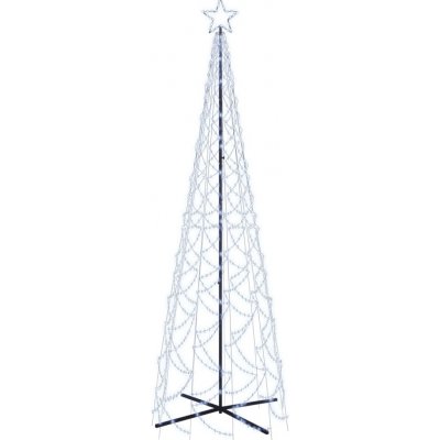 vidaXL LED vánoční stromek ve tvaru kužele studená bílá 500 LED 100x300 cm – Hledejceny.cz