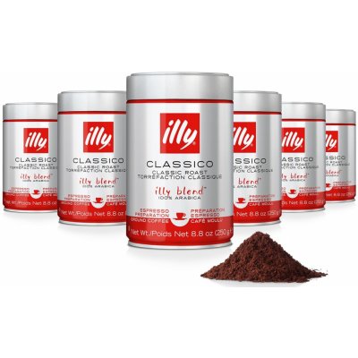 Illy Espresso mletá káva 6 x 250 g – Sleviste.cz