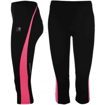 Karrimor capri 3/4 BLACK/FLUO PINK dámské legíny