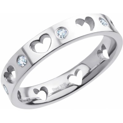 Bruno Prsten SRDCE s kamínky S3960 – Zboží Mobilmania