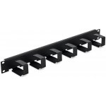 Vyvazovací panel Triton RAB-VP-X23-A1 Vyvazovací panel, 19", 1U, 6x vyvazovací háček 70x27mm, černý RAB-VP-X23-A1 – Hledejceny.cz