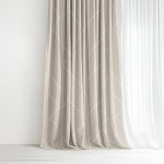 Goldea bavlněný závěs - geometrické linie na latte 200x150 cm – Hledejceny.cz