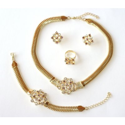 Fashion Jewerly set šperků Zlatá hadí žena 1032