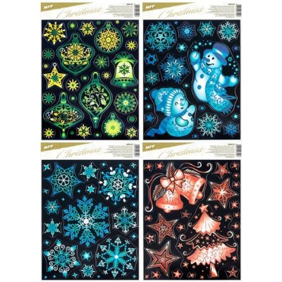 MFP 8886448 Okenní fólie vánoce glitr VA026 30x42cm 671 – Hledejceny.cz