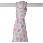 KIKKO Bambusová osuška XKKO BMB Scandinavian 90x100 cm Baby Pink Cross – Sleviste.cz