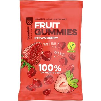 Bombus Fruit Gummies ovocné bonbóny Strawberry 35 g