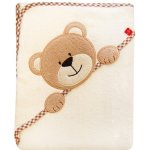 Bobobaby Dětská osuška froté s kapucí béžový medvídek – Zboží Dáma