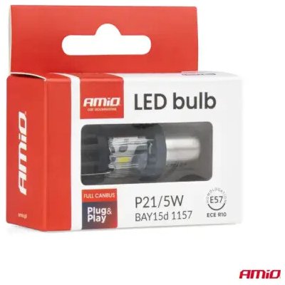 AMIO LED žárovka LumiTec BAY15D P21/5W 12V FULL CANBUS bílá 1ks – Hledejceny.cz