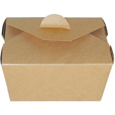 Gastro obaly BIO papírová krabička na jídlopapírový menubox 13x10,5x6cm min. počet – Zboží Mobilmania