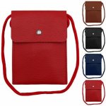 Kapsička PU na cestovní pas se šňůrkou na krk (mix 4 barev) – Zboží Dáma