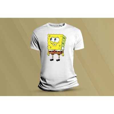 Sandratex dětské bavlněné tričko SpongeBob. bílá