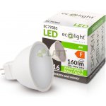 Ecolight LED žárovka MR16 12V 2W teplá bílá – Zboží Živě