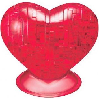 HCM KINZEL 3D Crystal puzzle Srdce červené 46 ks