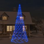 zahrada-XL Vánoční stromek na stožár 3 000 modrých LED diod 800 cm – Zbozi.Blesk.cz