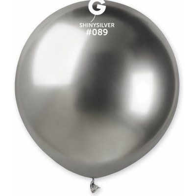 Gemar #089 Balónek 48 cm 19" SHINY stříbrný – Zboží Dáma