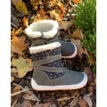 Protetika dívčí zimní kotníčková barefoot obuv Lyda šedá – Zboží Mobilmania