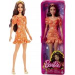 Barbie Modelka oranžové šaty s bílými květy – Zboží Dáma