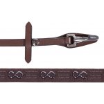 QHP Otěže PresTeq s karabinou a zarážkami hnědé – Zboží Mobilmania