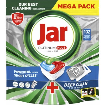 Jar Tablety do myčky Platinum Plus Blue Deep Clean 102 ks – Zboží Dáma