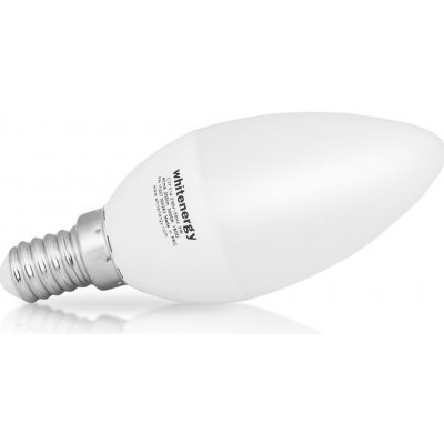 Whitenergy LED žárovka SMD2835 C37 E14 3W bílá mléčná teplá svíčka – Zboží Mobilmania