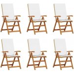 Omaxi 623331 Zahradní křeslo s polštářem 6 ks Hnědá 57 x 71.5 x 104 cm – Hledejceny.cz