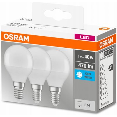 Osram LED žárovka E14 5W 3 kusy – Zboží Živě