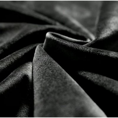 Zatemňující, tepelně izolační, sametový závěs se zavěšením rod pocket - Černý, 150 x 250 cm – Zboží Dáma