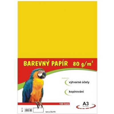 Barevný papír A3 100/80 g žlutý Stepa s.r.o. – Sleviste.cz